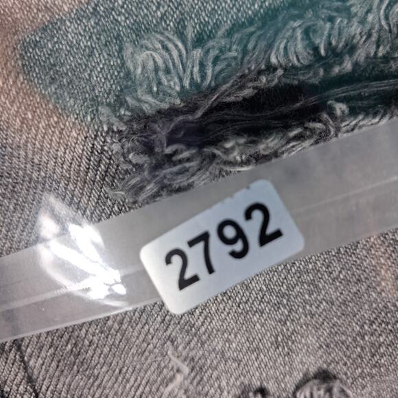 We The Free People Denim Cut Off Shorts Women Size 27 Black Distressed High Rise - Picture 10 of 10